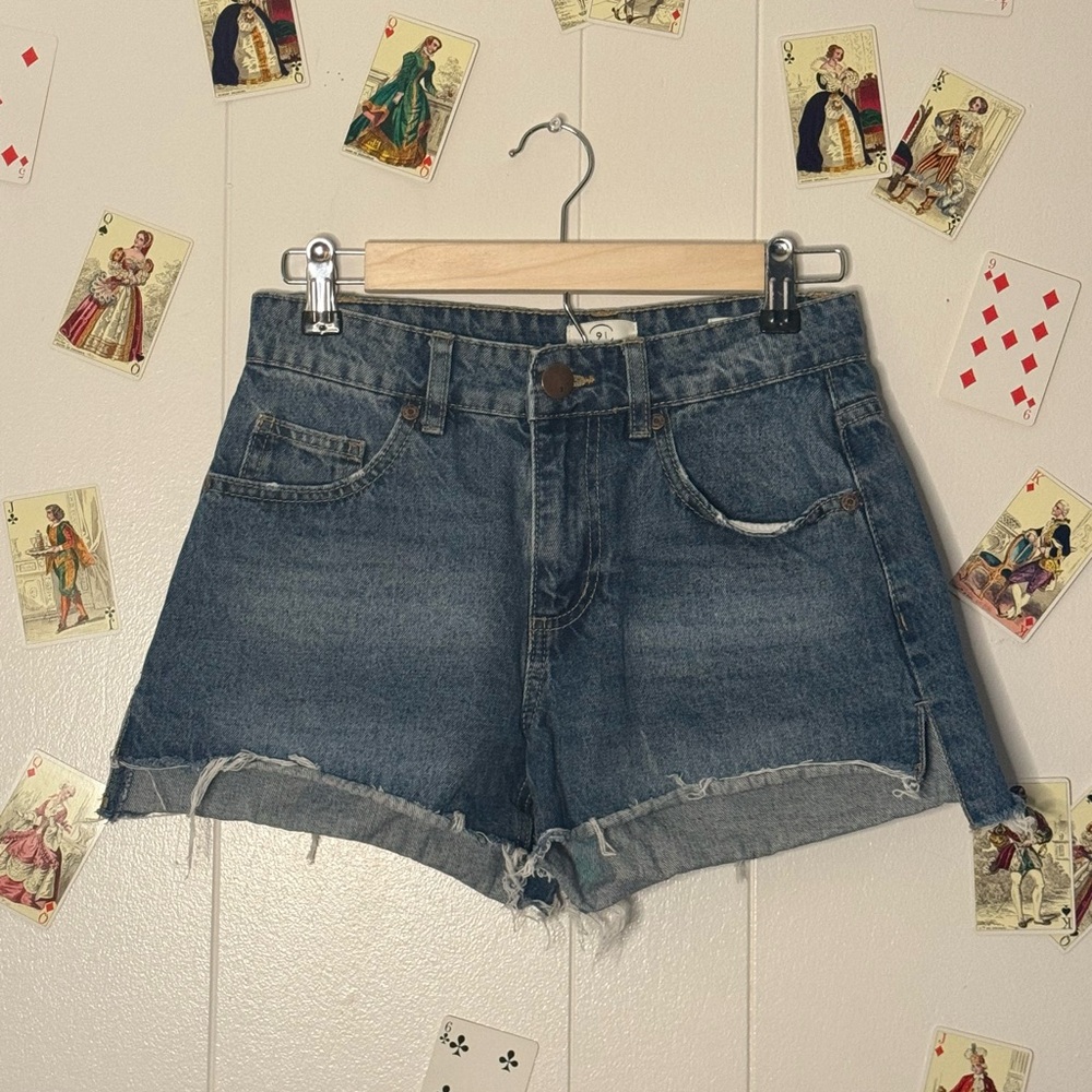 Top shop denim shorts